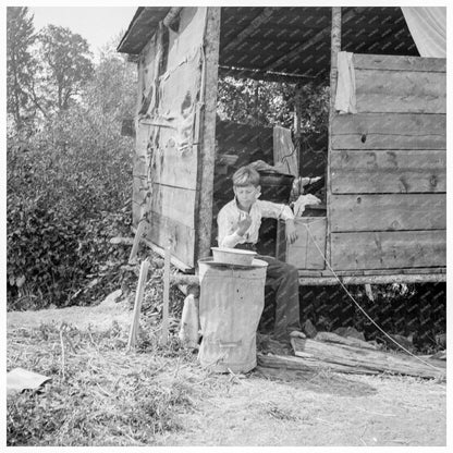 1939 Temporary Housing Shacks for Hop Pickers Oregon - Available at KNOWOL