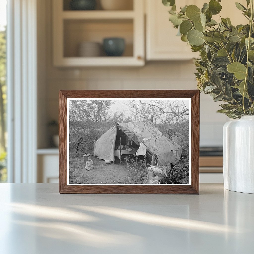 1939 Tent Home of Migrant Family in Harlingen Texas - Available at KNOWOL