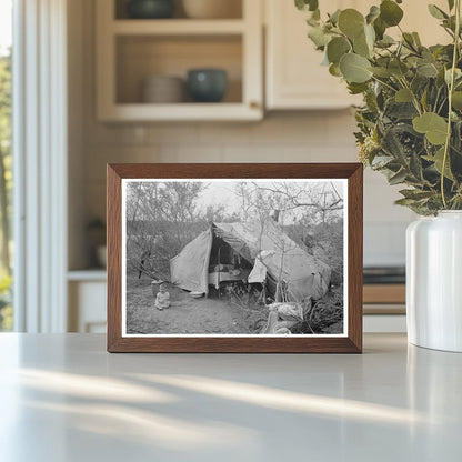 1939 Tent Home of Migrant Family in Harlingen Texas - Available at KNOWOL