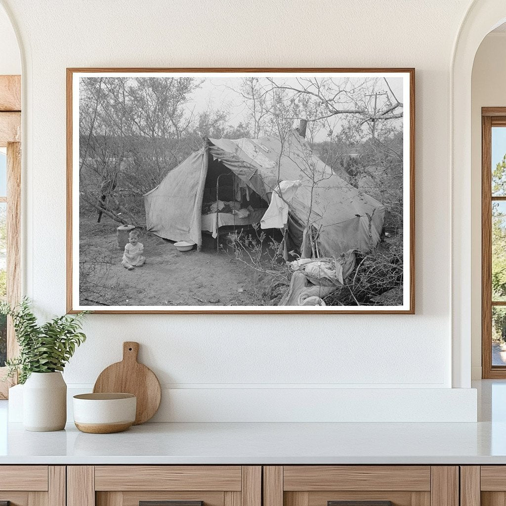 1939 Tent Home of Migrant Family in Harlingen Texas - Available at KNOWOL