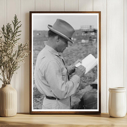 1939 Texas Agricultural Labor Checker Monitoring Harvest - Available at KNOWOL