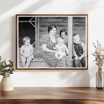 1939 Tobacco Sharecropper Family on Porch North Carolina - Available at KNOWOL