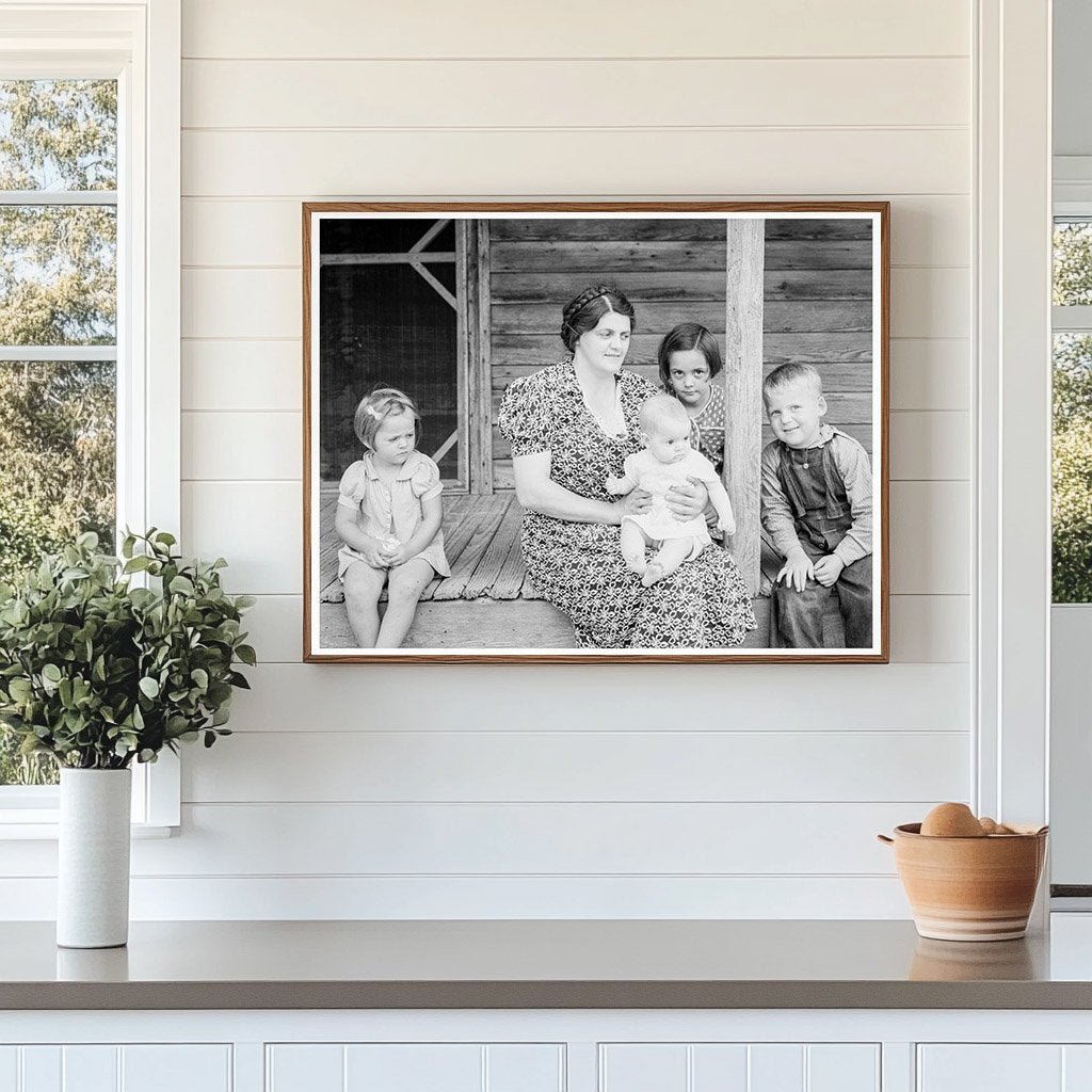 1939 Tobacco Sharecropper Family on Porch North Carolina - Available at KNOWOL