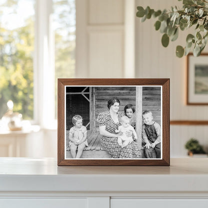 1939 Tobacco Sharecropper Family on Porch North Carolina - Available at KNOWOL