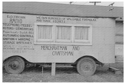 1939 Trailer of Itinerant Electrician in Pharr Texas - Available at KNOWOL