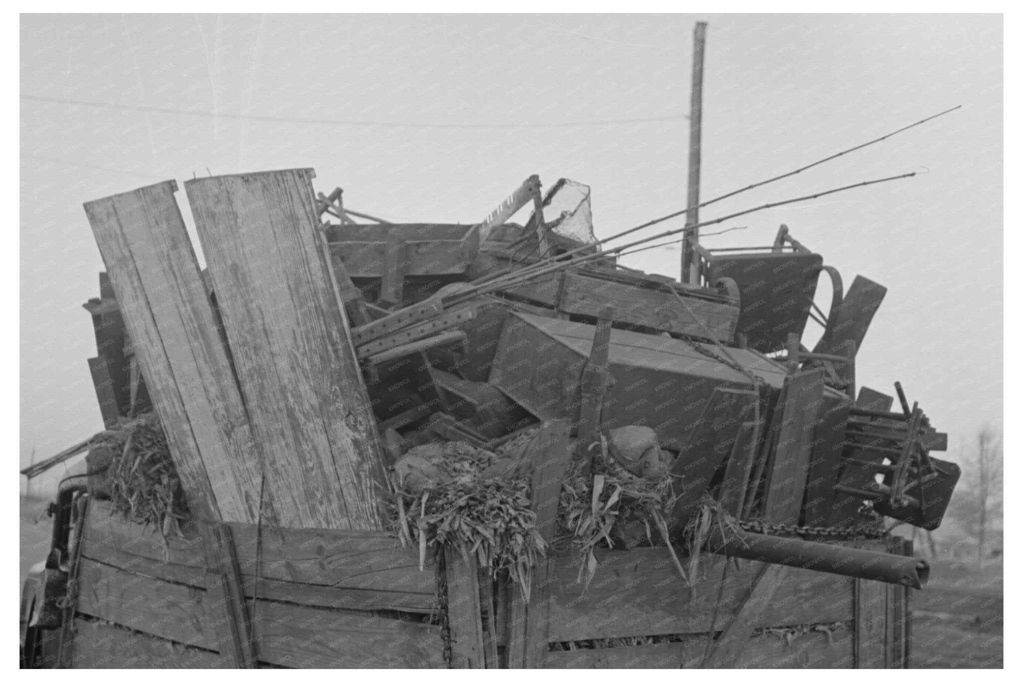 1939 Truckload of Belongings in Chicot County Arkansas - Available at KNOWOL