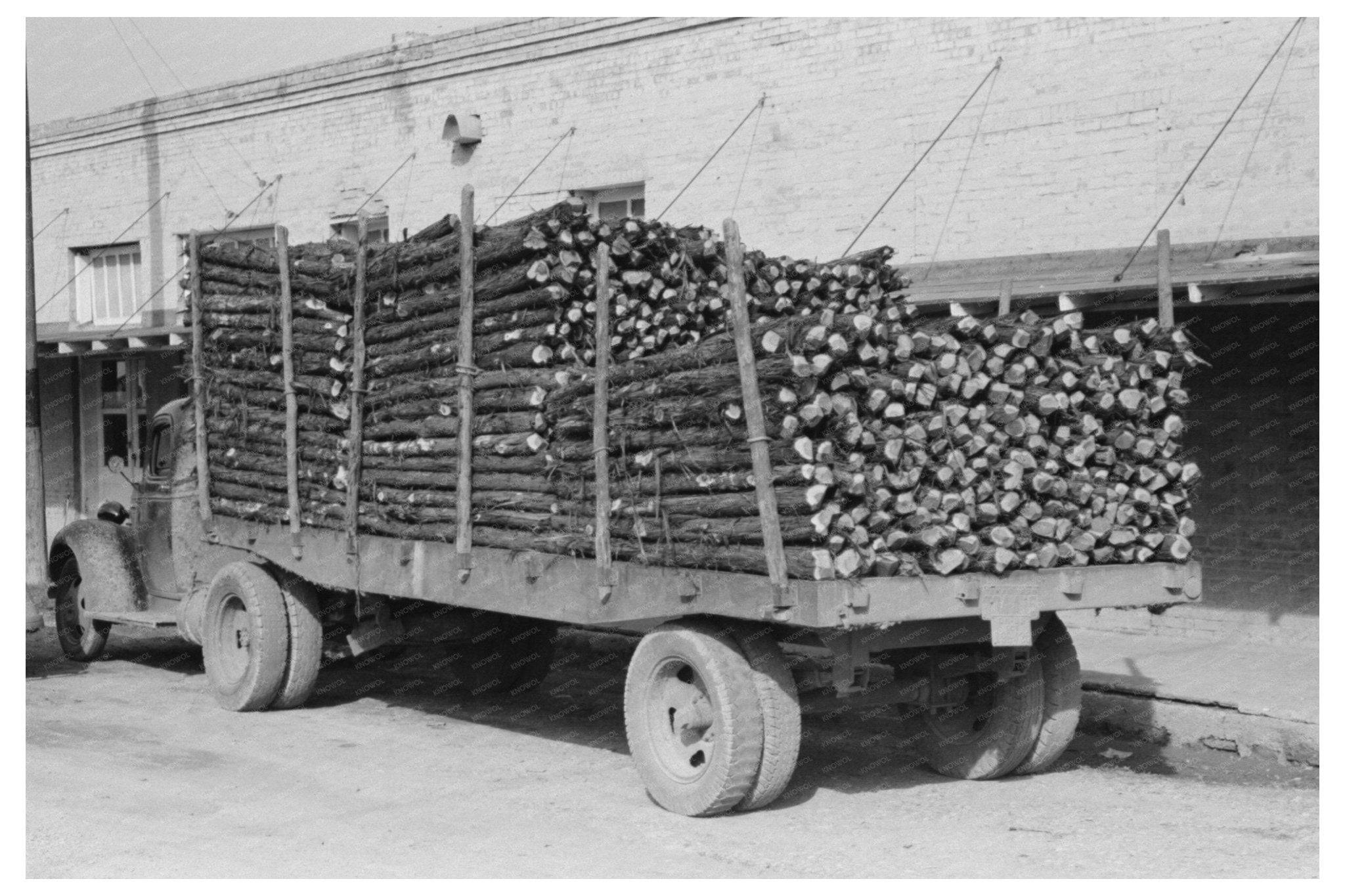 1939 Truckloads of Fence Posts Transported to Oklahoma - Available at KNOWOL