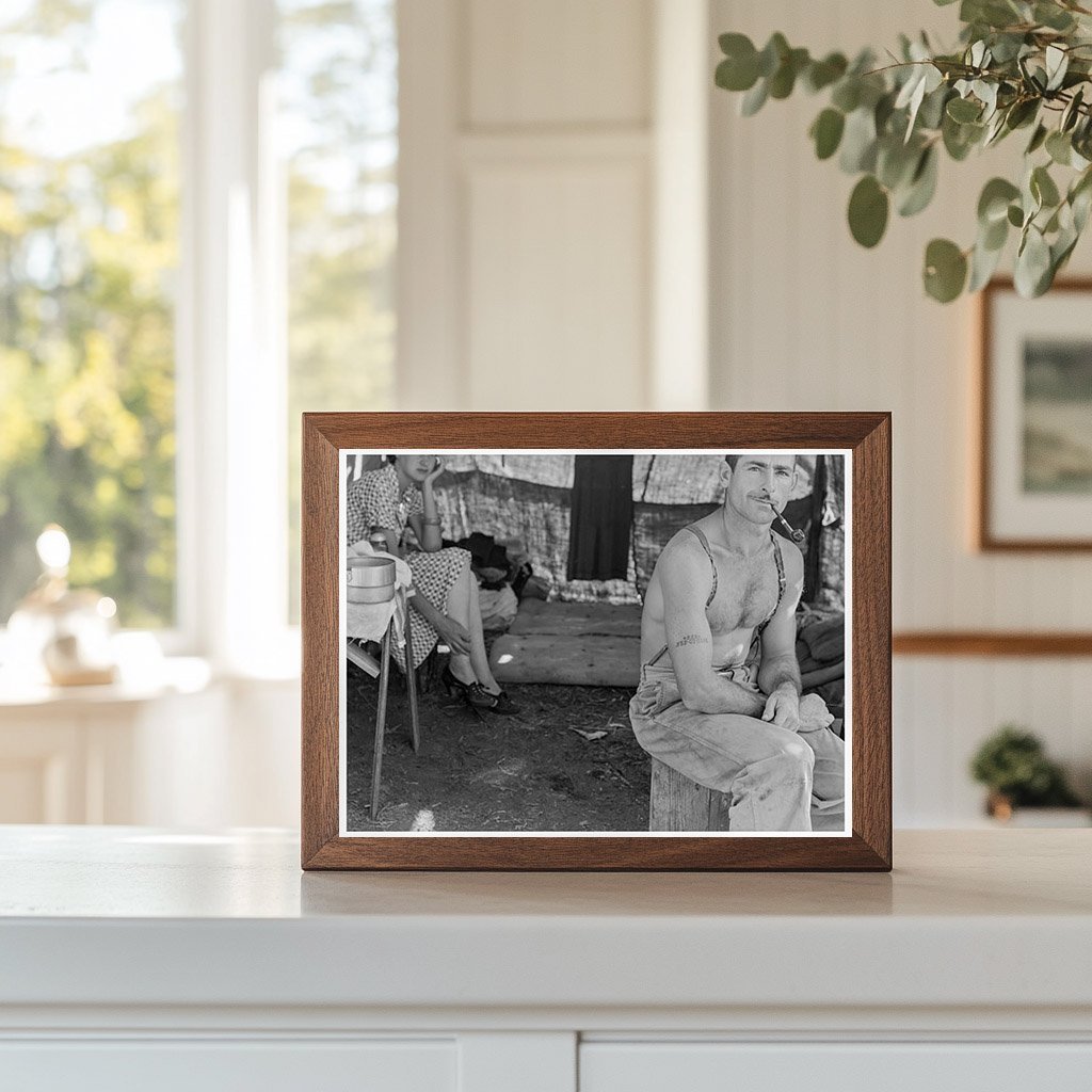 1939 Unemployed Lumber Worker and Wife Bean Harvest Oregon - Available at KNOWOL