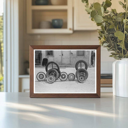 1939 Vintage Automobile Tire Display in Deming New Mexico - Available at KNOWOL