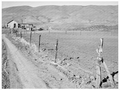 1939 Vintage Idaho House with Lumber Pile in Gem County - Available at KNOWOL