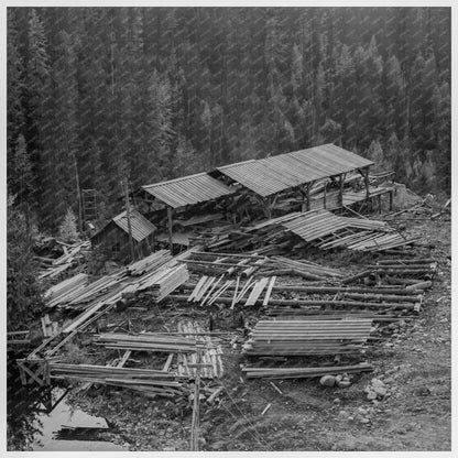 1939 Vintage Image of a Discontinued Mill in Idaho Woods - Available at KNOWOL