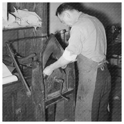 1939 Vintage Image of Bootmaking in Alpine Texas - Available at KNOWOL