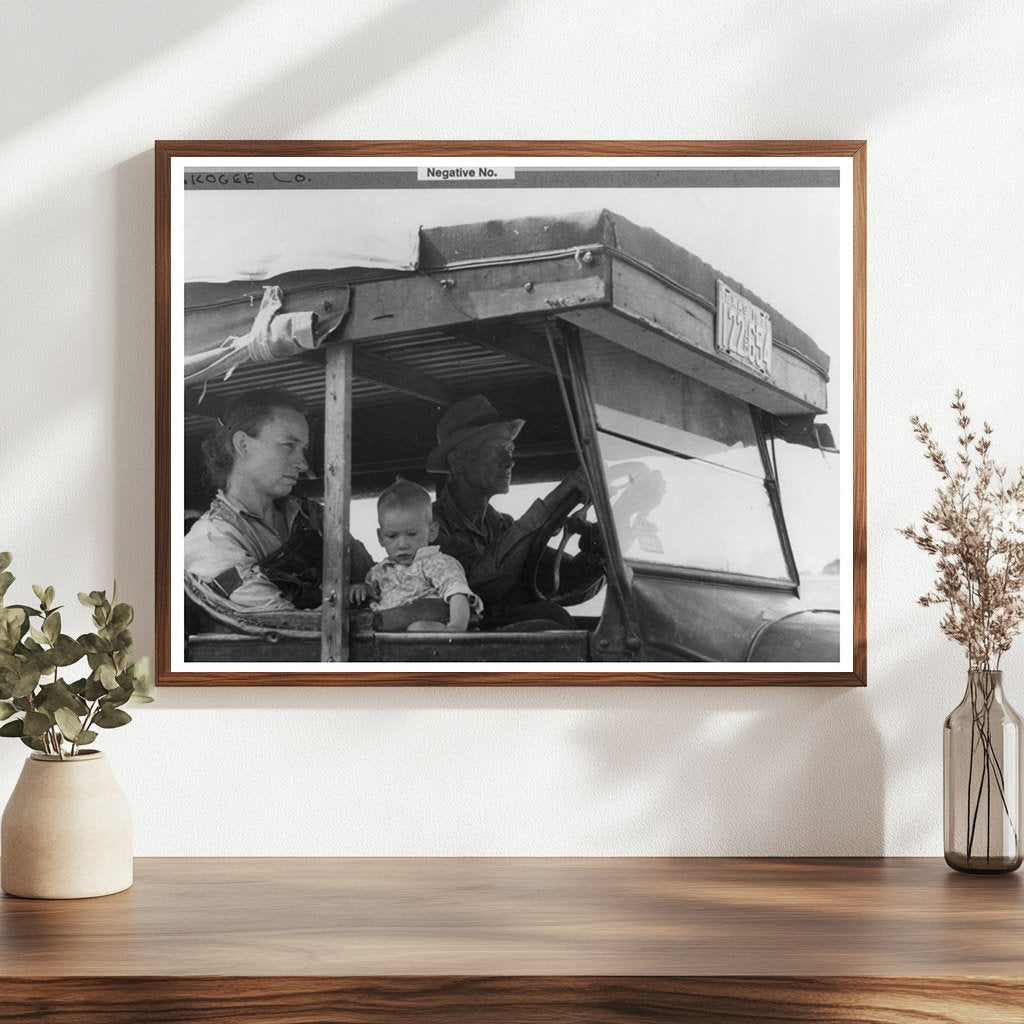 1939 Vintage Image of Migrant Family in Oklahoma - Available at KNOWOL