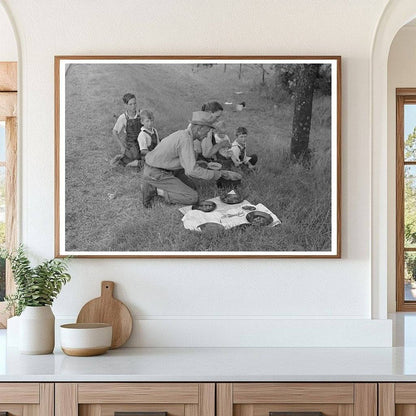 1939 Vintage Image of Migrant Family Lunch in Oklahoma - Available at KNOWOL