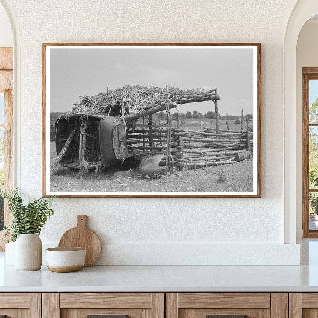 1939 Vintage Image of Tenant Farmers Structure in Oklahoma - Available at KNOWOL