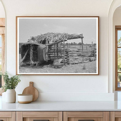 1939 Vintage Image of Tenant Farmers Structure in Oklahoma - Available at KNOWOL