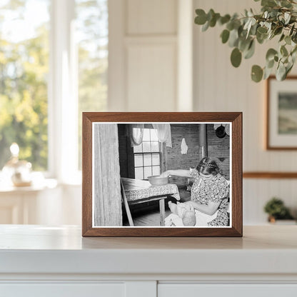 1939 Vintage Image of Tobacco Sharecroppers Wife and Baby - Available at KNOWOL