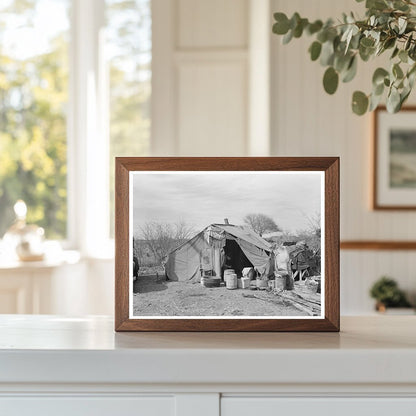 1939 Vintage Image of White Migrant Camp in Texas - Available at KNOWOL