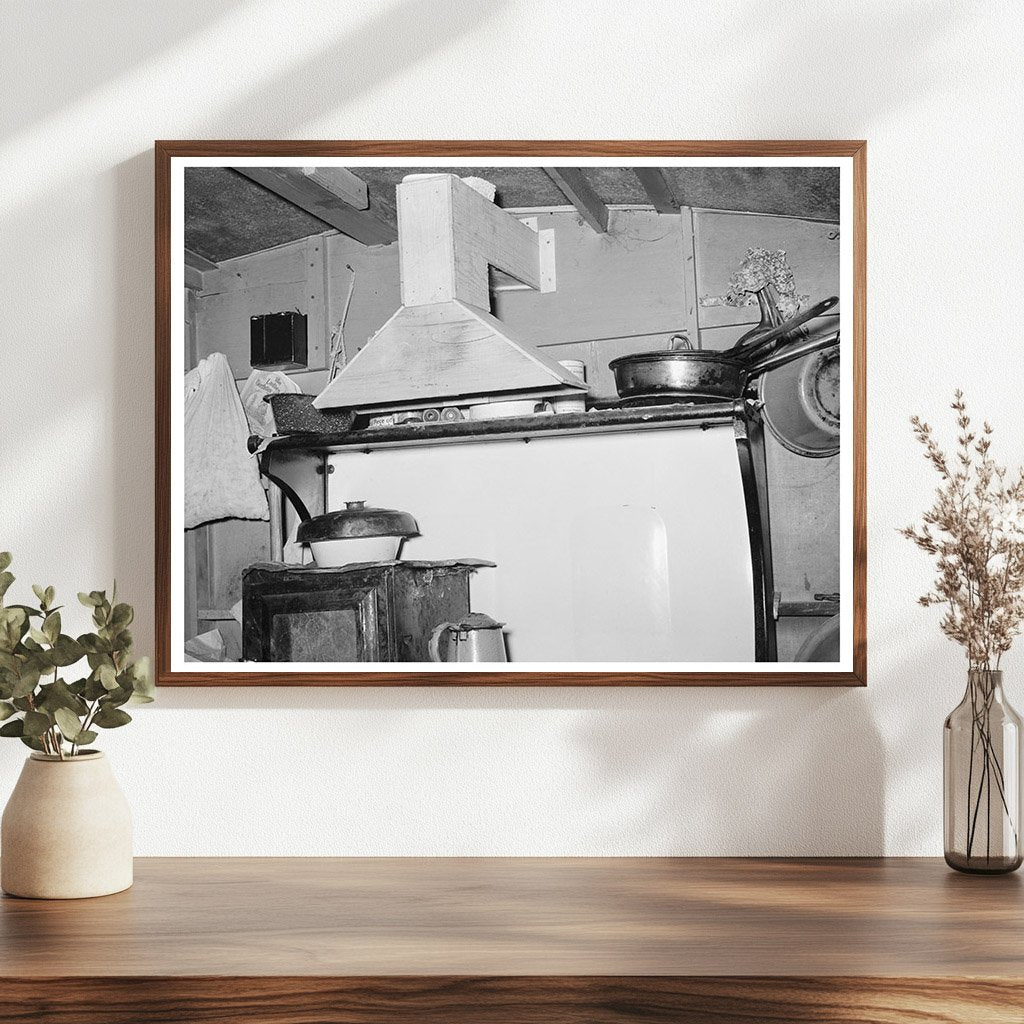 1939 Vintage Kitchen Range in Migrant Trailer Texas - Available at KNOWOL