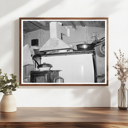 1939 Vintage Kitchen Range in Migrant Trailer Texas - Available at KNOWOL