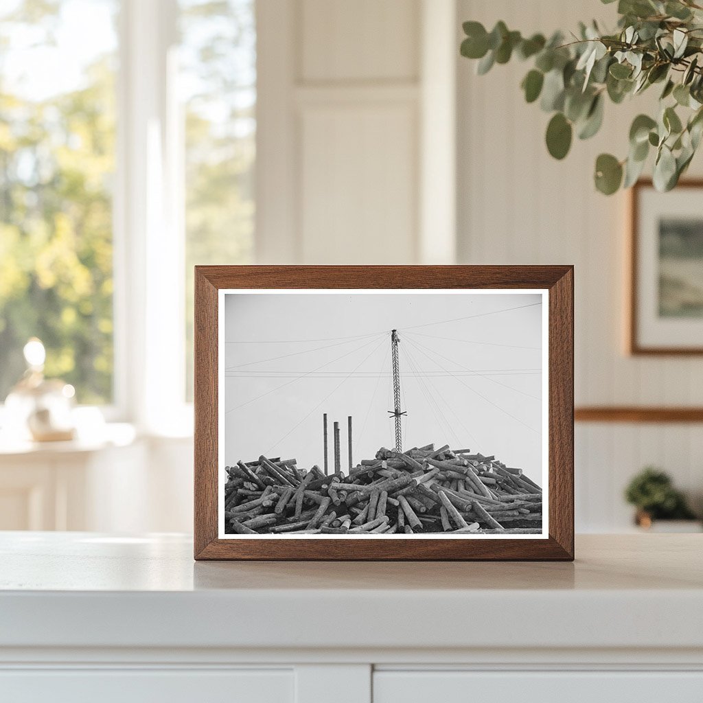 1939 Vintage Logs at Lumber Mill in Laurel Mississippi - Available at KNOWOL