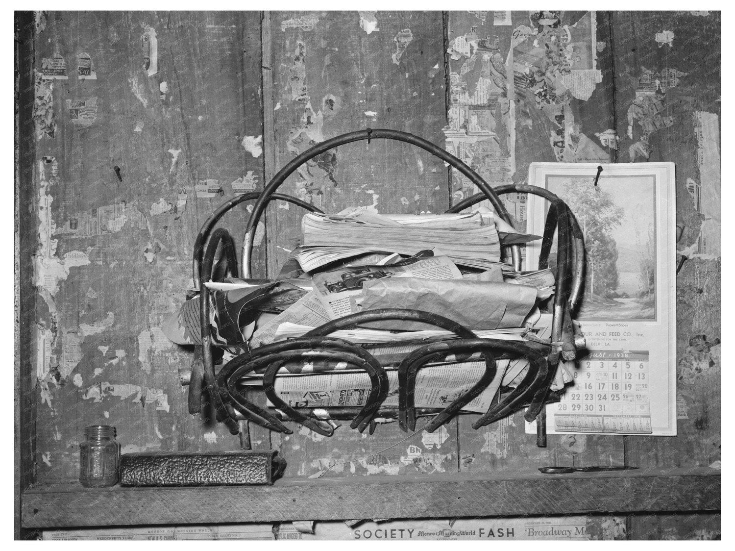 1939 Vintage Magazine Rack in Louisiana Farm Home - Available at KNOWOL