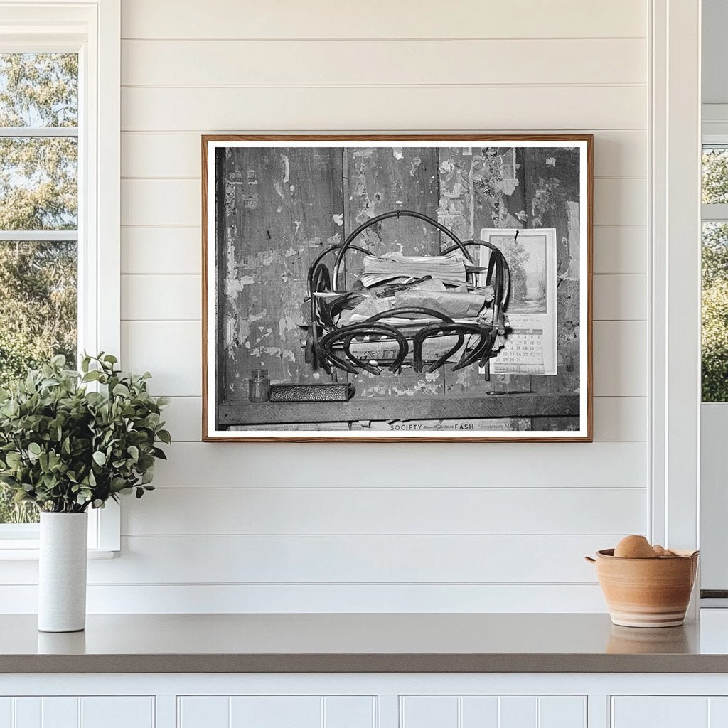 1939 Vintage Magazine Rack in Louisiana Farm Home - Available at KNOWOL