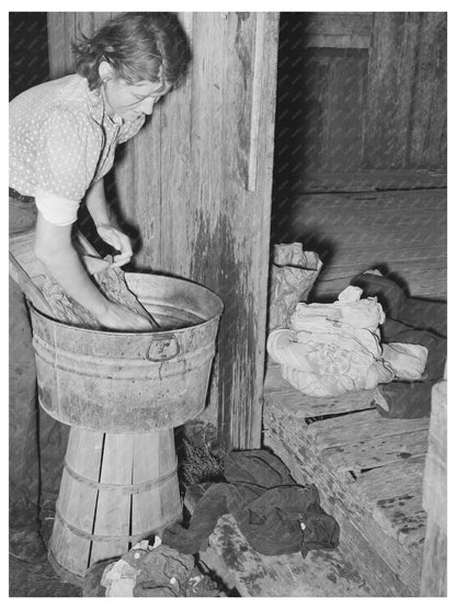 1939 Vintage Photo of Berry Picker Doing Laundry Louisiana - Available at KNOWOL