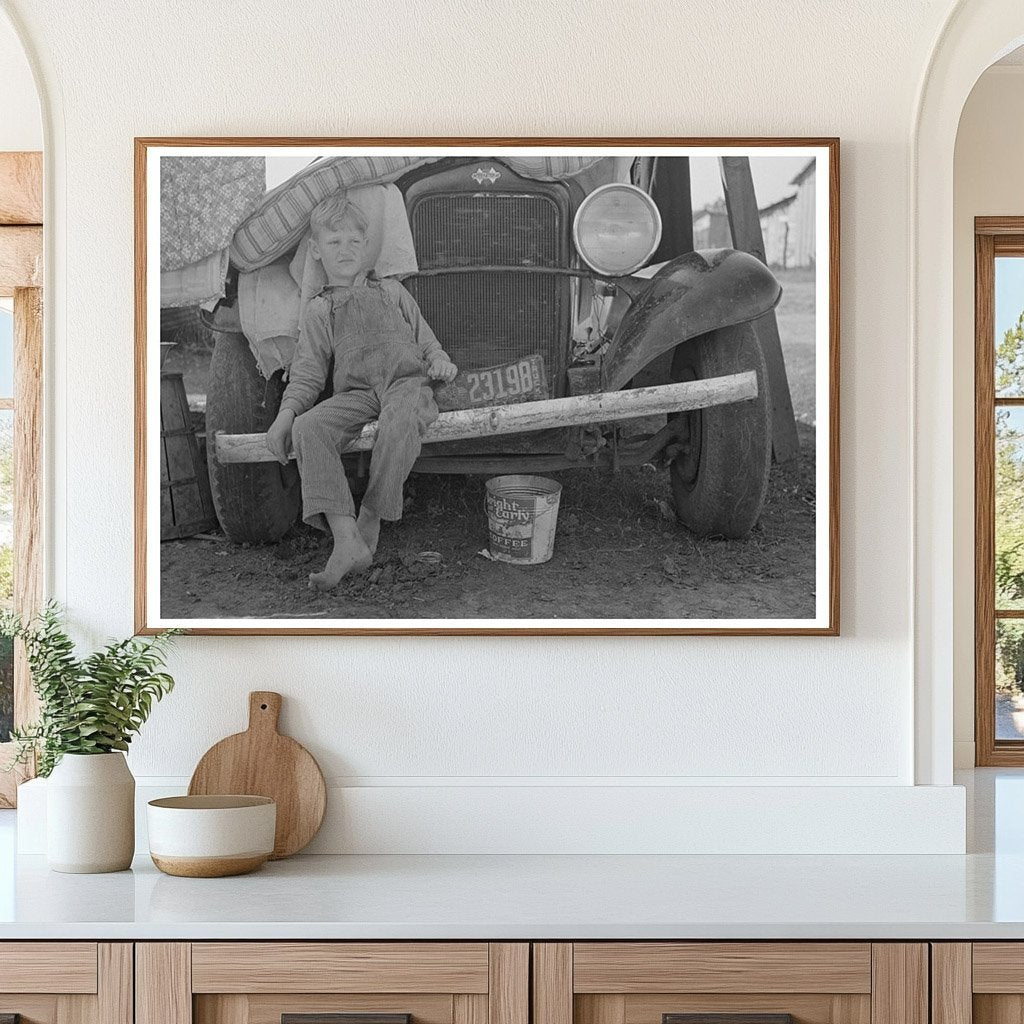 1939 Vintage Photo of Boy on Family Truck in Texas - Available at KNOWOL