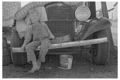 1939 Vintage Photo of Boy on Family Truck in Texas - Available at KNOWOL