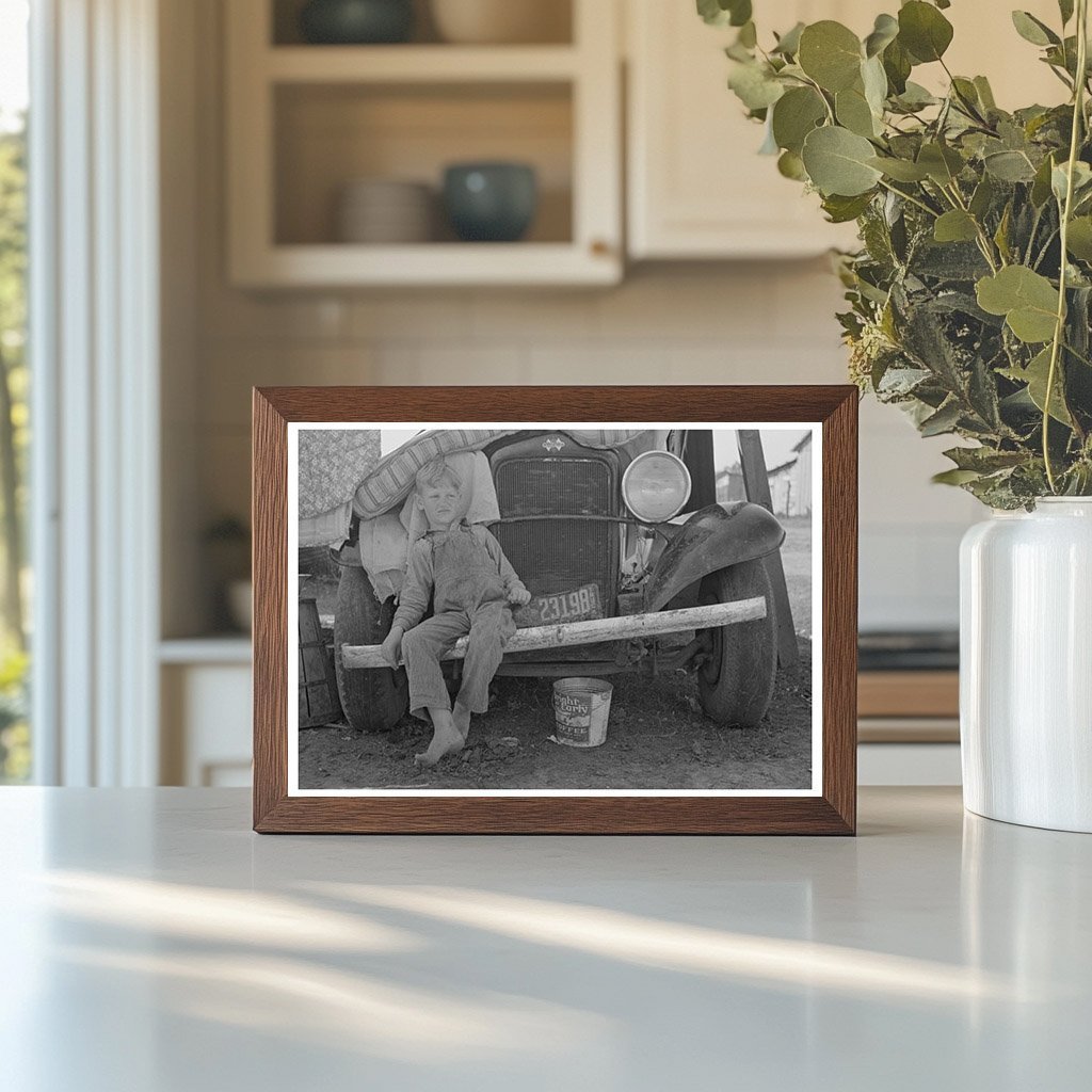 1939 Vintage Photo of Boy on Family Truck in Texas - Available at KNOWOL