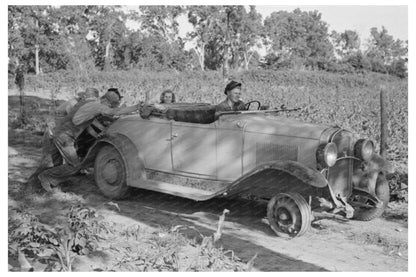 1939 Vintage Photo of Car Start in Muskogee County Oklahoma - Available at KNOWOL