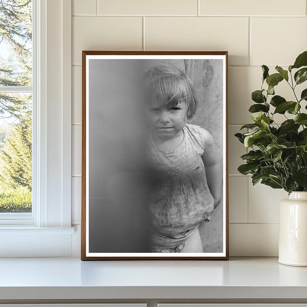 1939 Vintage Photo of Child by Tent in Harlingen Texas - Available at KNOWOL