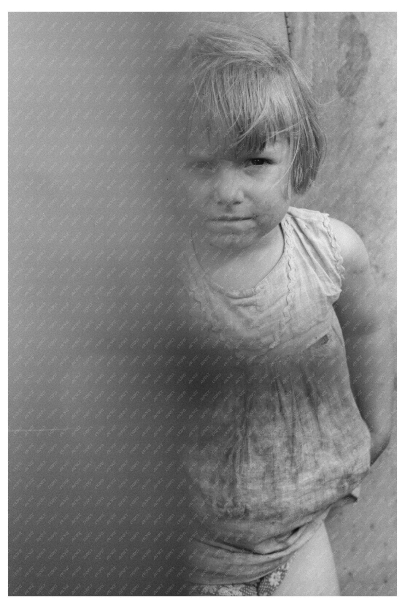 1939 Vintage Photo of Child by Tent in Harlingen Texas - Available at KNOWOL