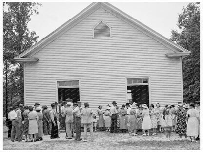 1939 Vintage Photo of Church Gathering in North Carolina - Available at KNOWOL