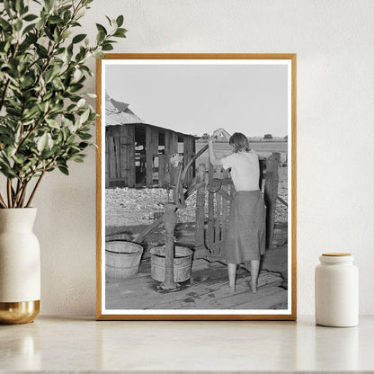 1939 Vintage Photo of Farmers Daughter Pumping Water - Available at KNOWOL