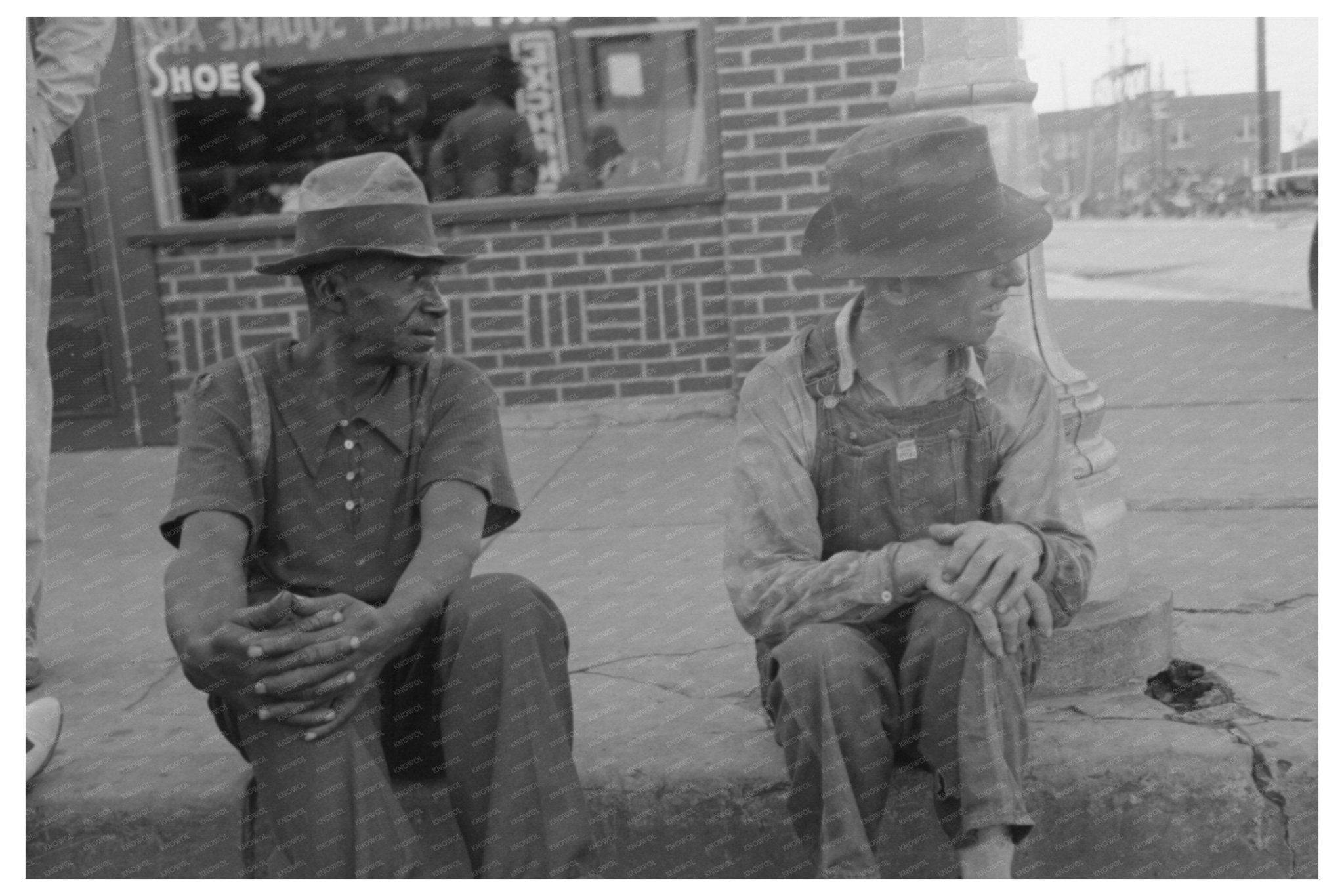 1939 Vintage Photo of Men Conversing in Muskogee Oklahoma - Available at KNOWOL