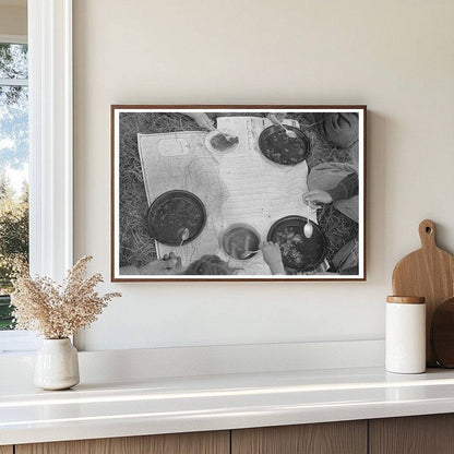 1939 Vintage Photo of Migrant Family Lunch in Oklahoma - Available at KNOWOL