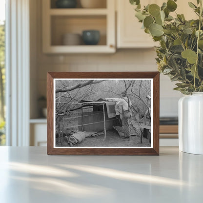 1939 Vintage Photo of Migrant Worker in Texas Camp - Available at KNOWOL