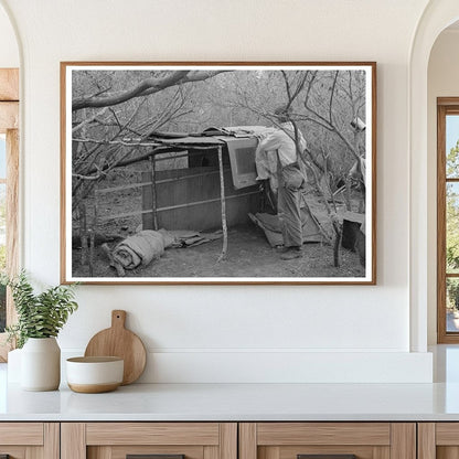 1939 Vintage Photo of Migrant Worker in Texas Camp - Available at KNOWOL