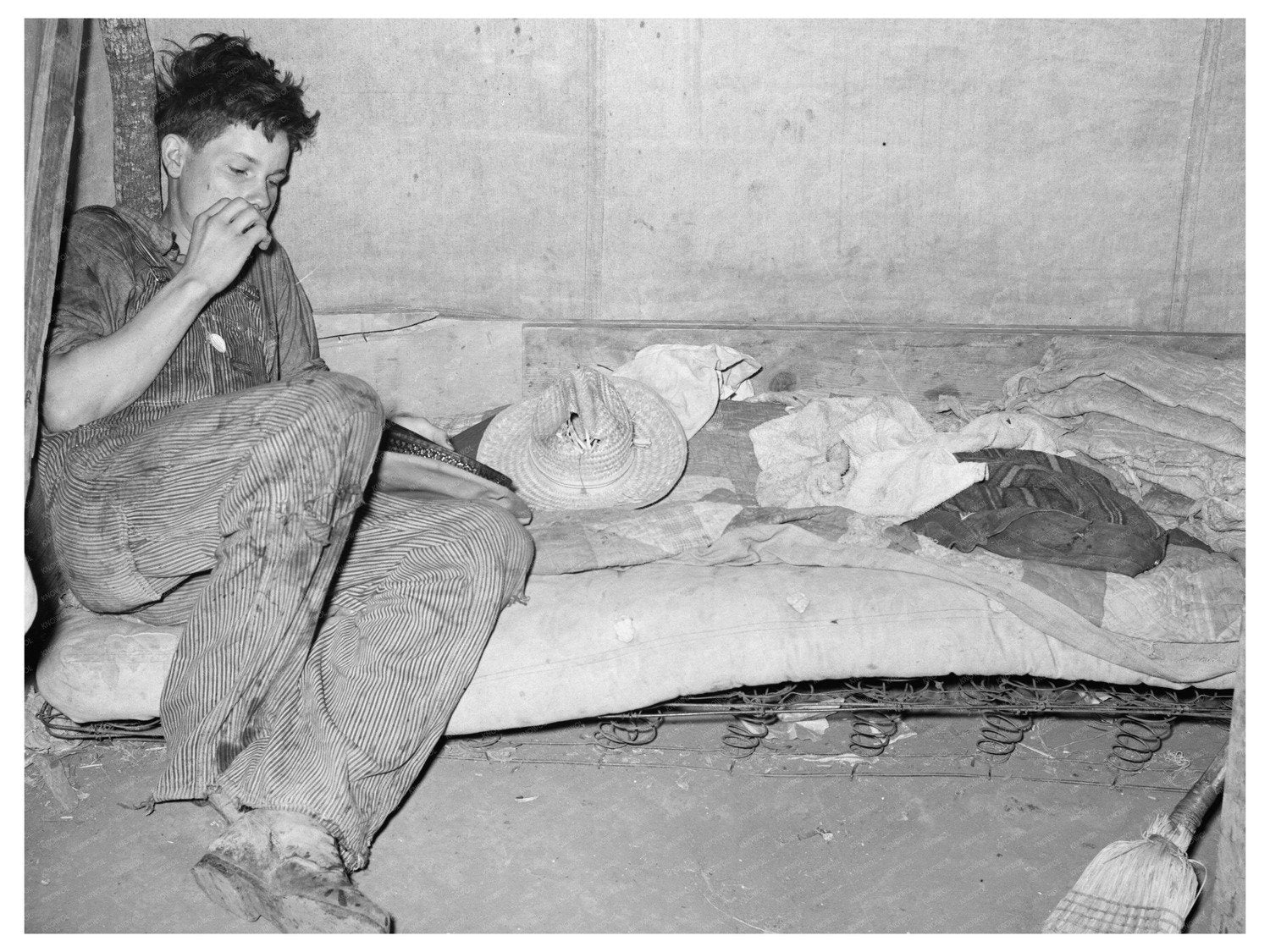 1939 Vintage Photo of Migrant Worker Son in Texas - Available at KNOWOL