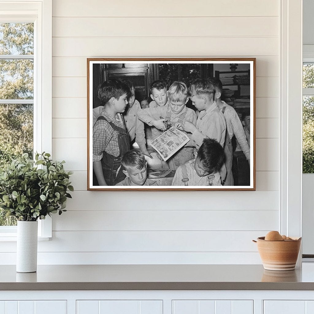 1939 Vintage Photo of Texas Students Making Comic Strip Books - Available at KNOWOL