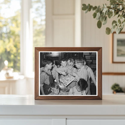 1939 Vintage Photo of Texas Students Making Comic Strip Books - Available at KNOWOL