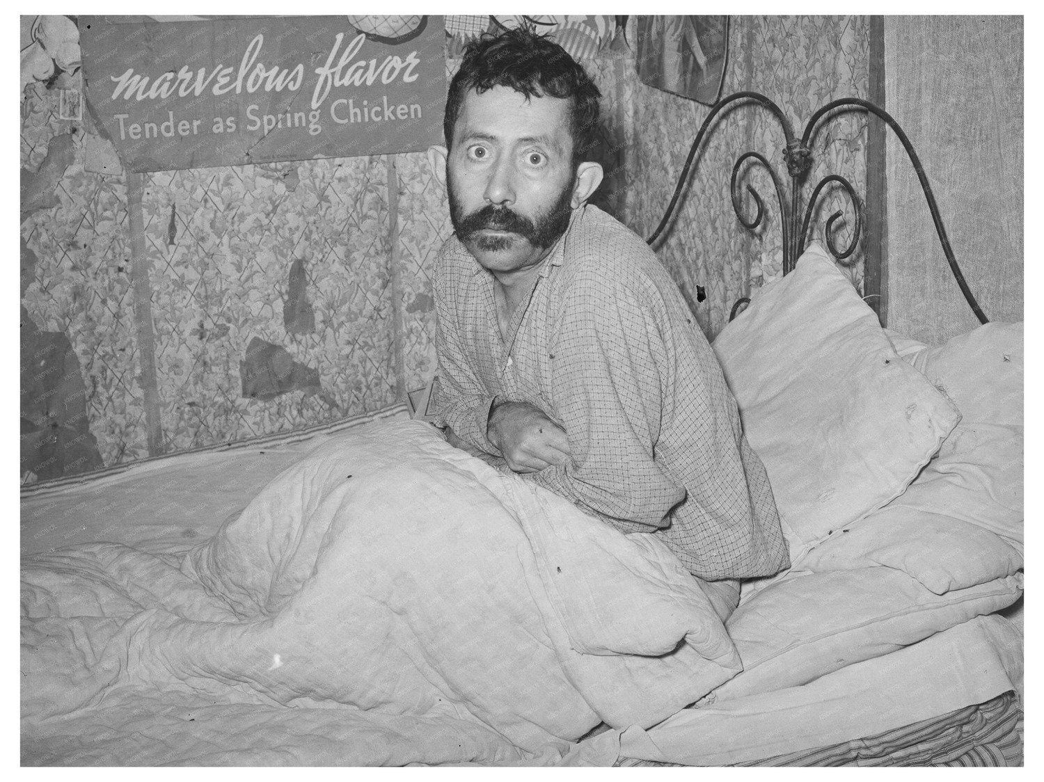 1939 Vintage Photo of Tuberculosis Patient in Texas Home - Available at KNOWOL