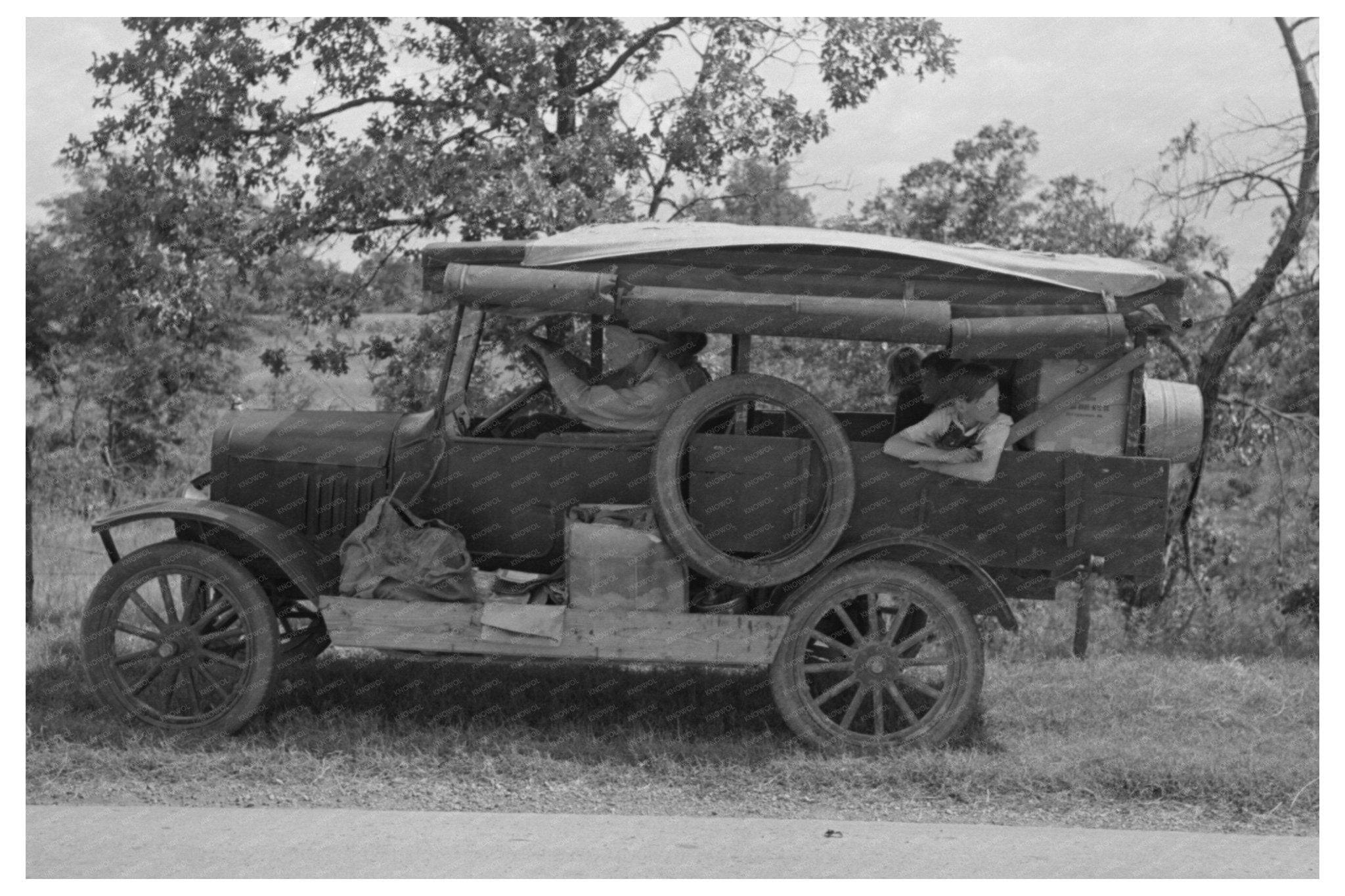 1939 Vintage Photo of White Migrant Family in Oklahoma - Available at KNOWOL