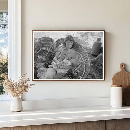 1939 Vintage Photo of Woman and Child in Oklahoma Camp - Available at KNOWOL