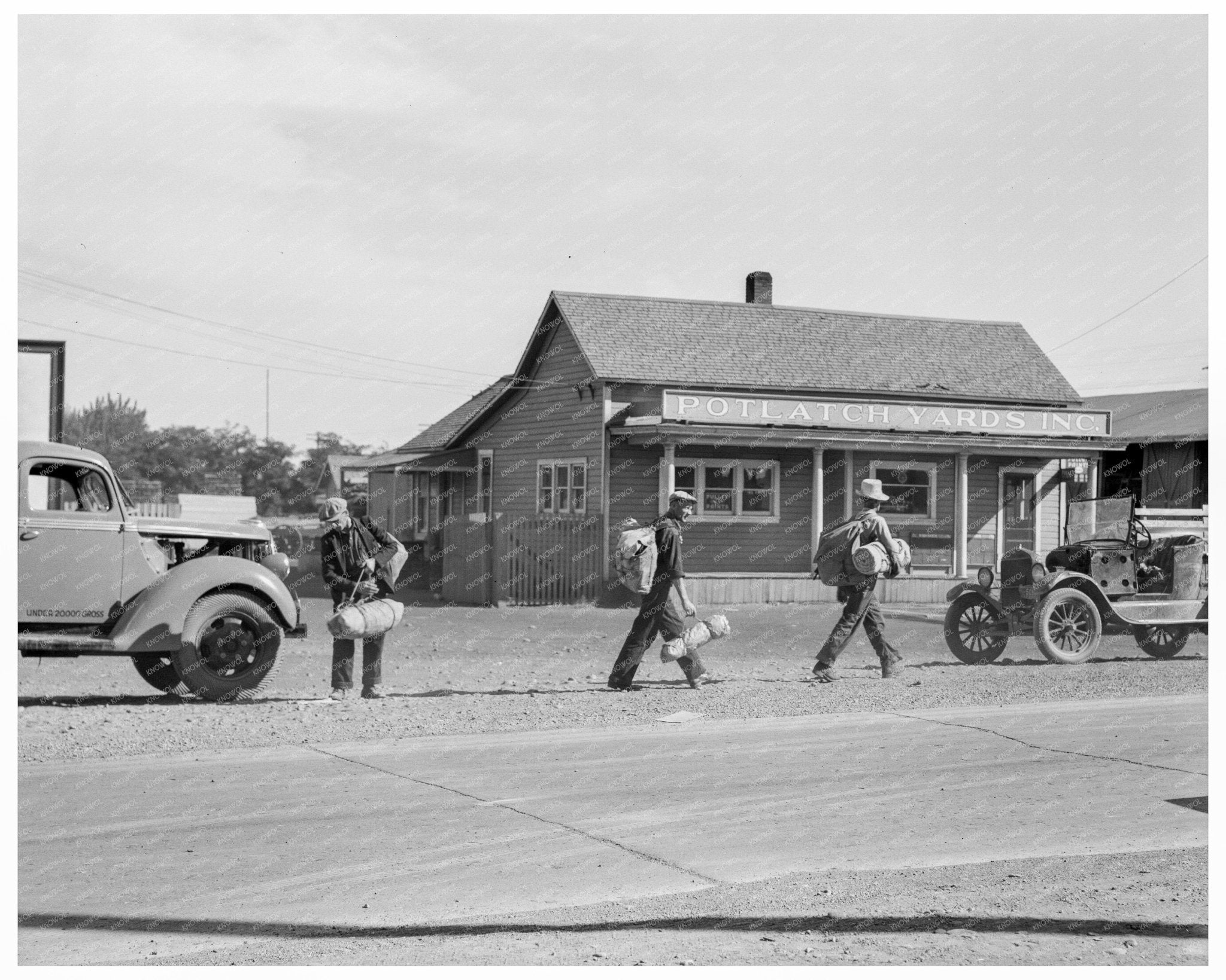 1939 Vintage Photograph of Itinerant Men in Yakima Valley - Available at KNOWOL