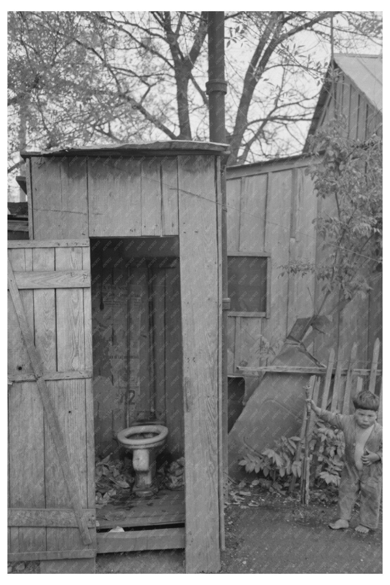 1939 Vintage Photograph of Privy and Water Supply in Texas - Available at KNOWOL