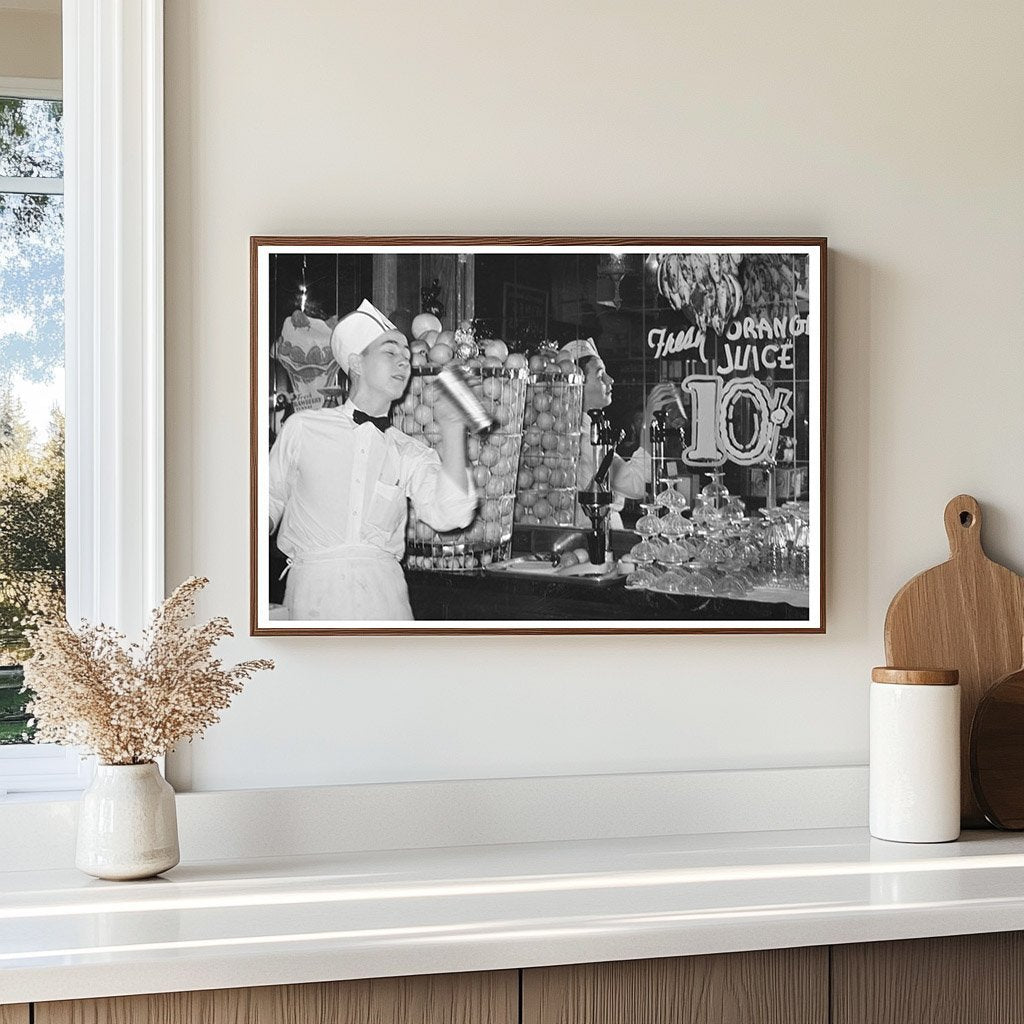 1939 Vintage Soda Jerk Making Malted Milkshakes in Texas - Available at KNOWOL