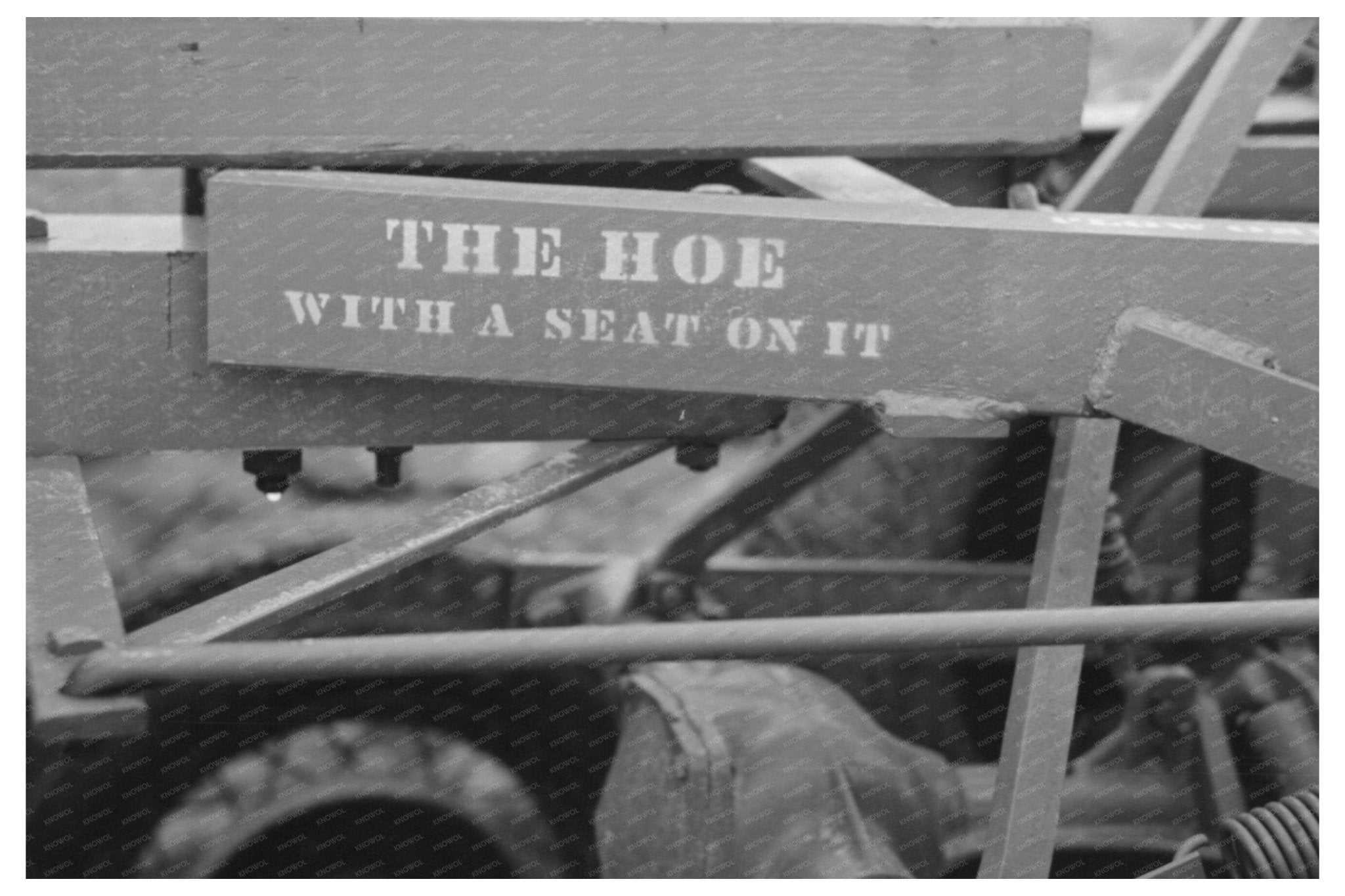 1939 Vintage Stencil on Dixie Cotton Chopper in Louisiana - Available at KNOWOL